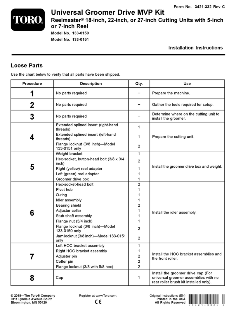 Toro 133-0150 installation instructions