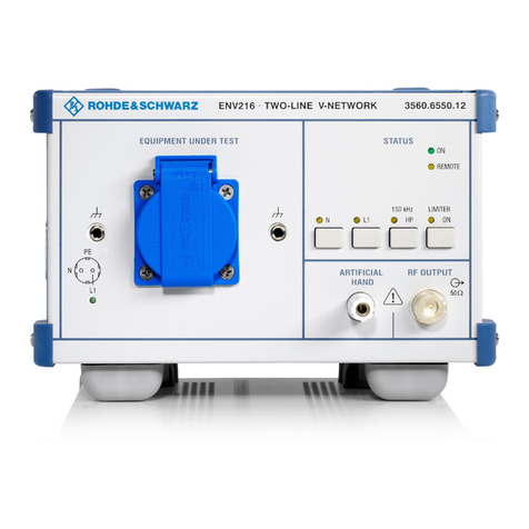 R&S ENV216 User manual