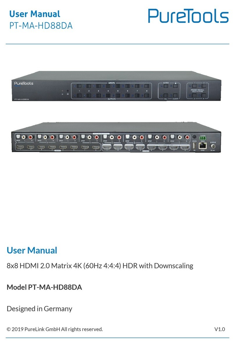 PureTools PT-MA-HD88DA user manual