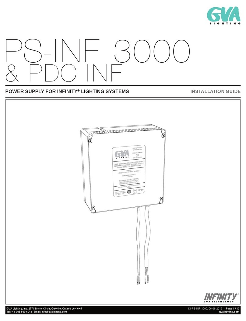 GVA Lighting PS-INF 3000 installation guide