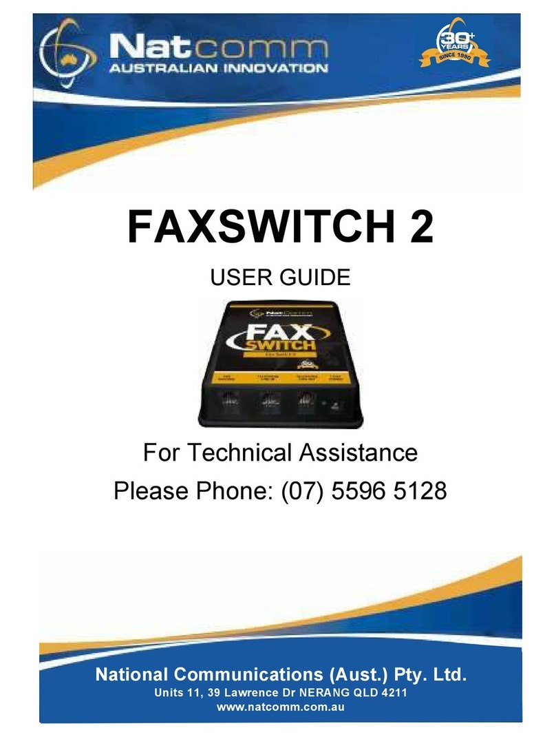 NatComm FAXSWITCH 2 User manual