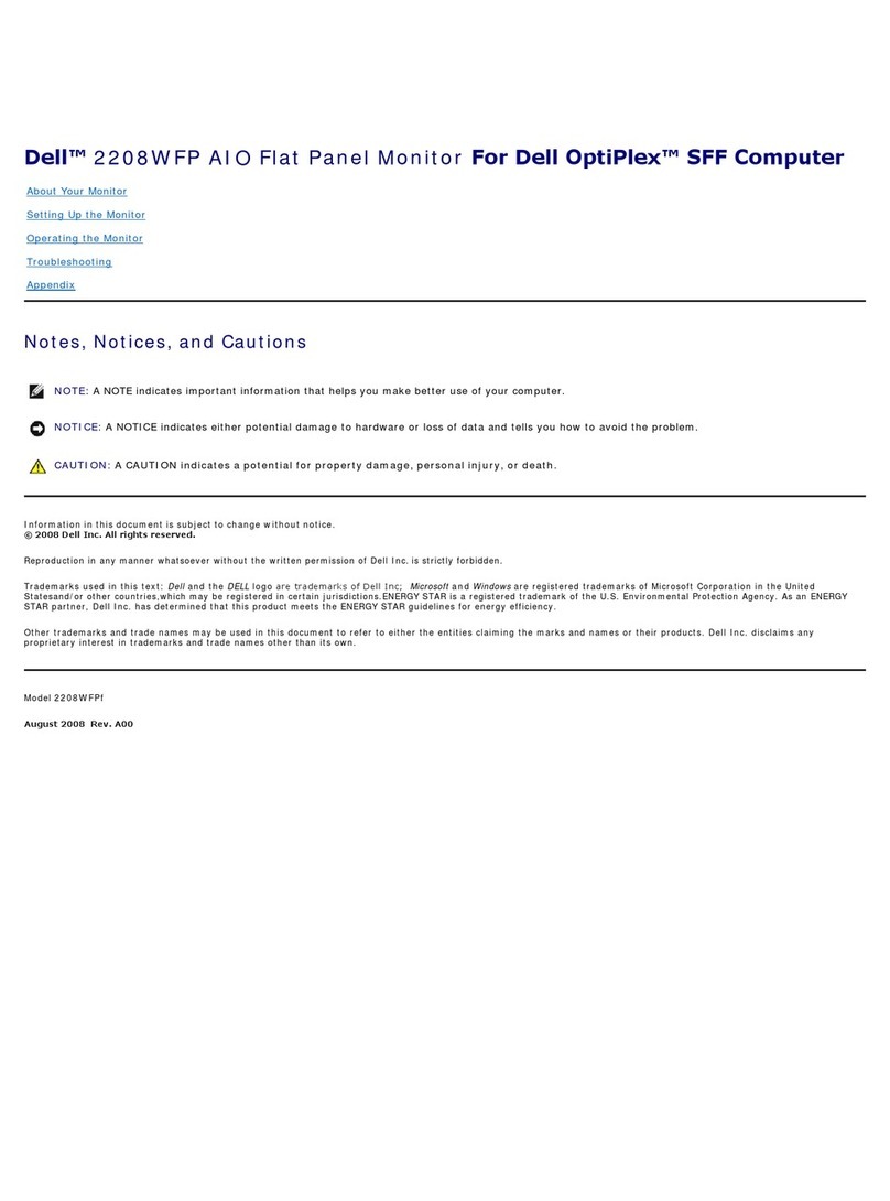 Dell UltraSharp 2208WFP User manual