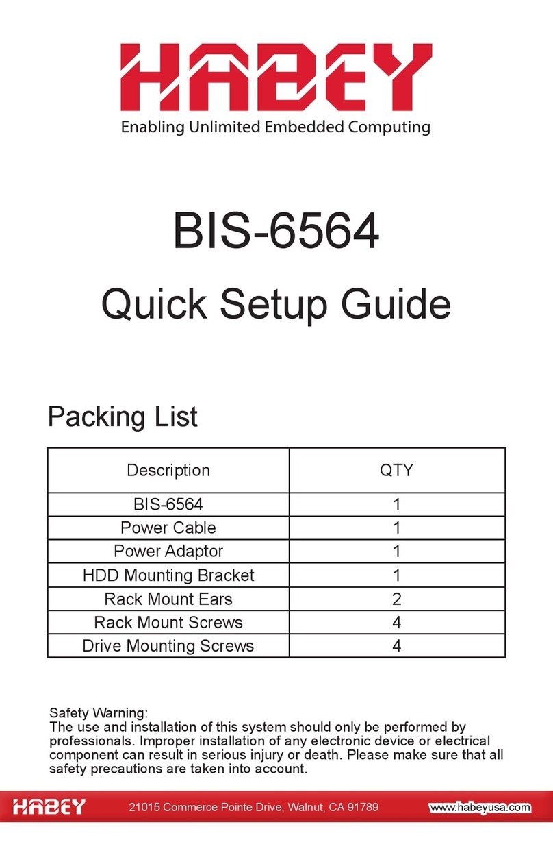 Habey BIS-6564 Quick setup guide