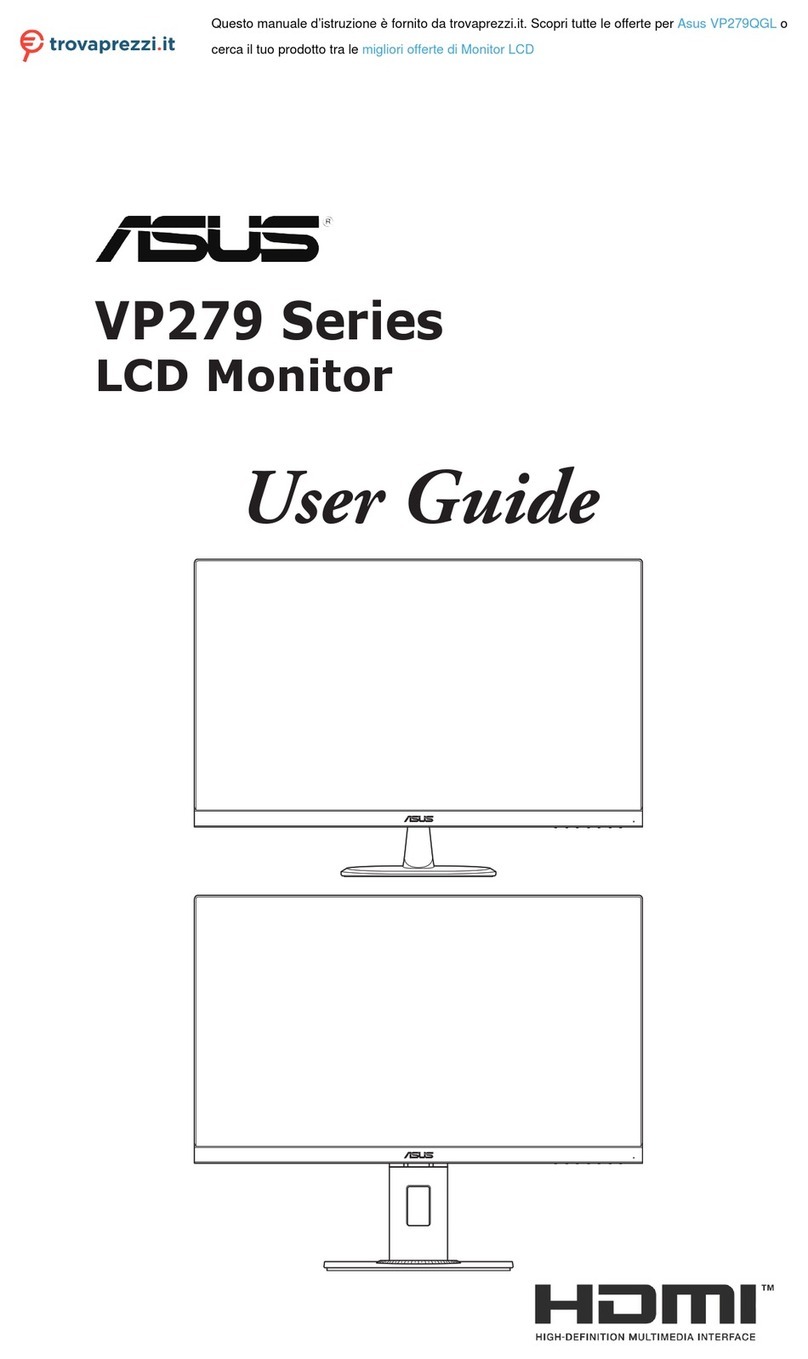 Asus VP279 Series User manual Asus VP279 Series User manual