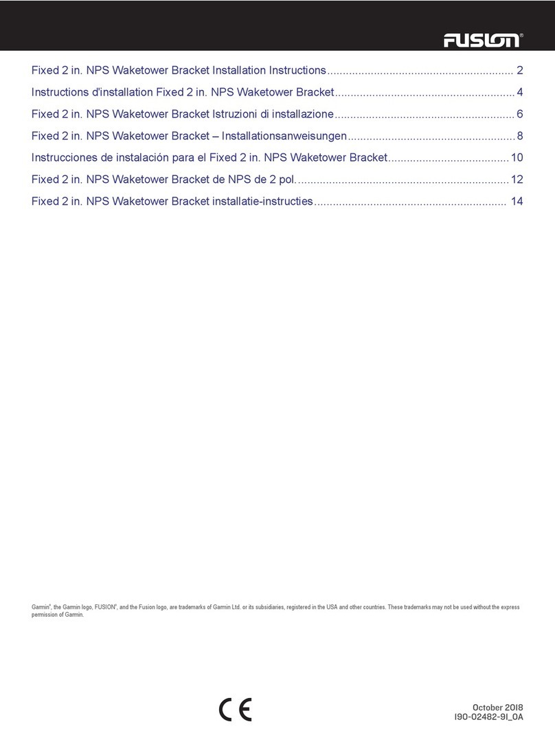 Fusion Fixed 2 in. NPS Waketower Bracket installation instructions