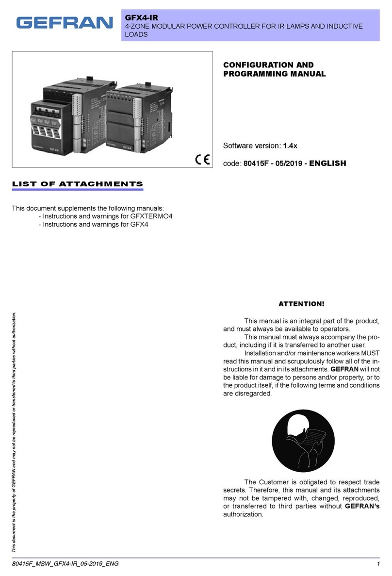 gefran GFX4-IR Owner's manual