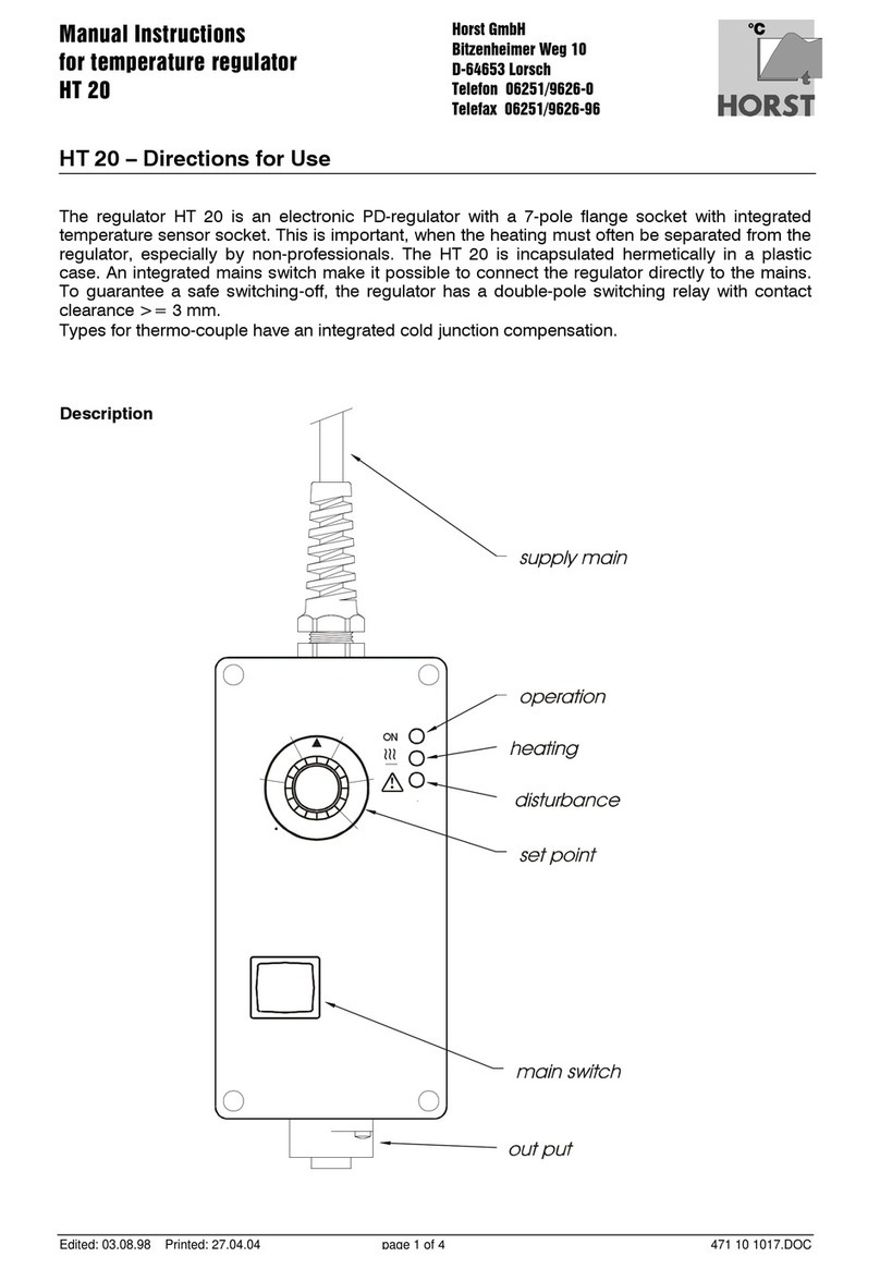 Horst HT 20 Manual instructions
