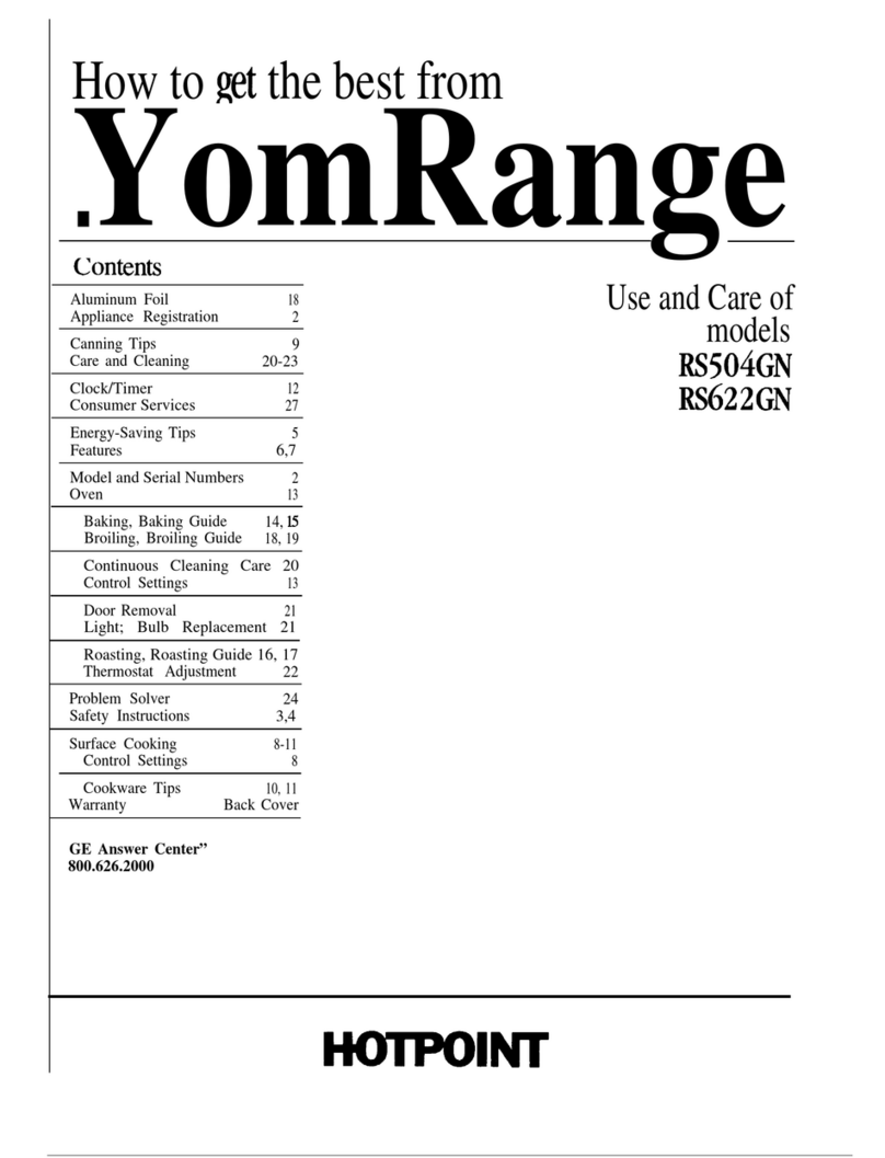 GE HOTPOINT RS504GN User manual