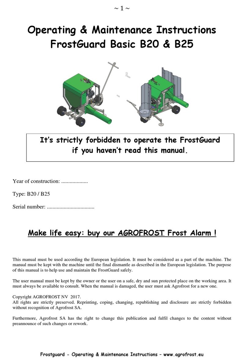 AGROFROST FrostGuard Basic B20 Operating & maintenance instructions AGROFROST FrostGuard Basic B20 Operating & maintenance instructions