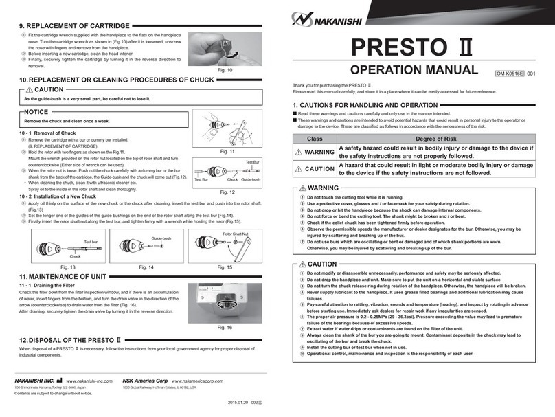 Nakanishi PRESTO II Operation manual