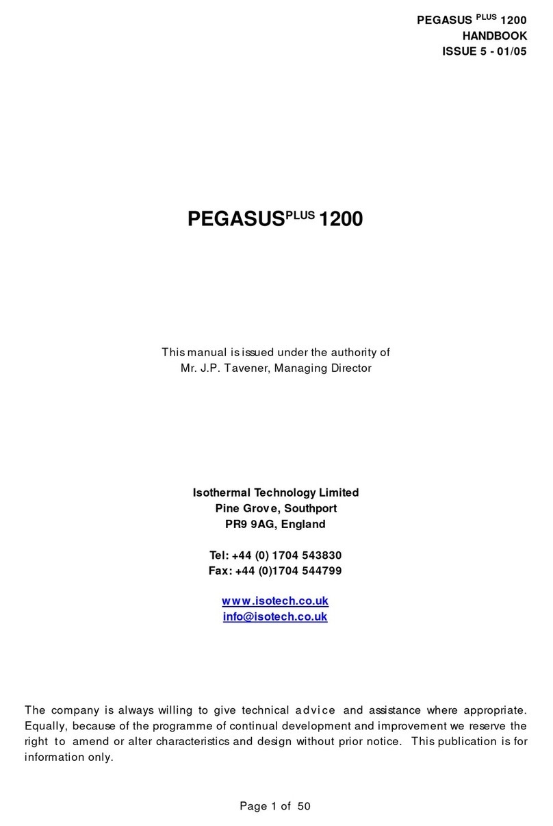 Isotech PEGASUS PLUS 1200 Series User manual