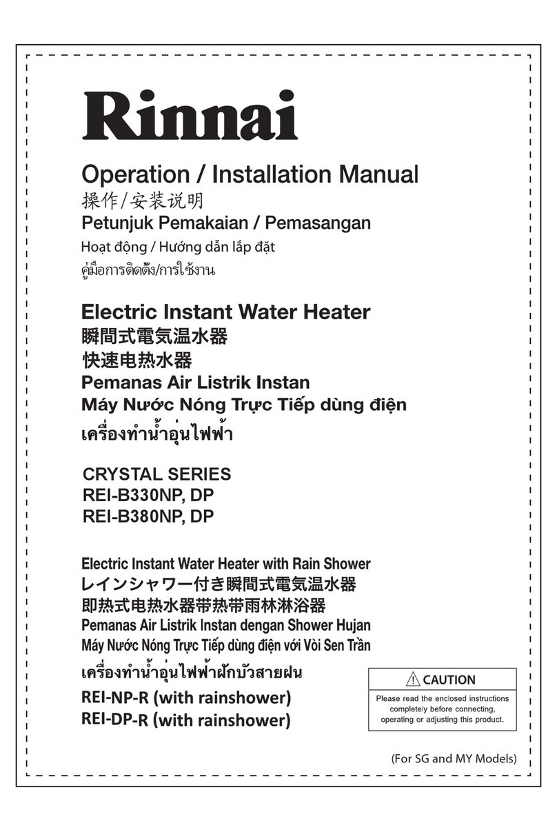 Rinnai CRYSTAL Series User manual
