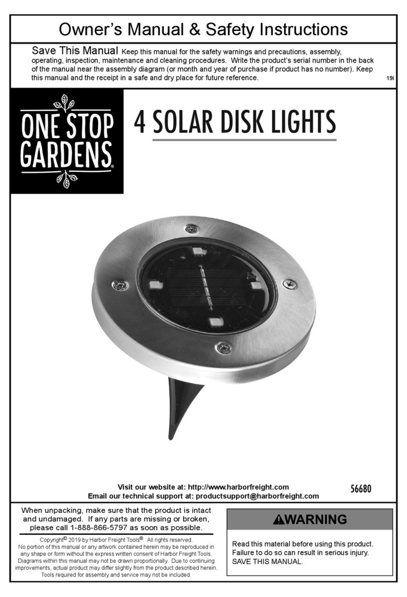 One Stop Gardens 56680 Owner's manual & safety instructions
