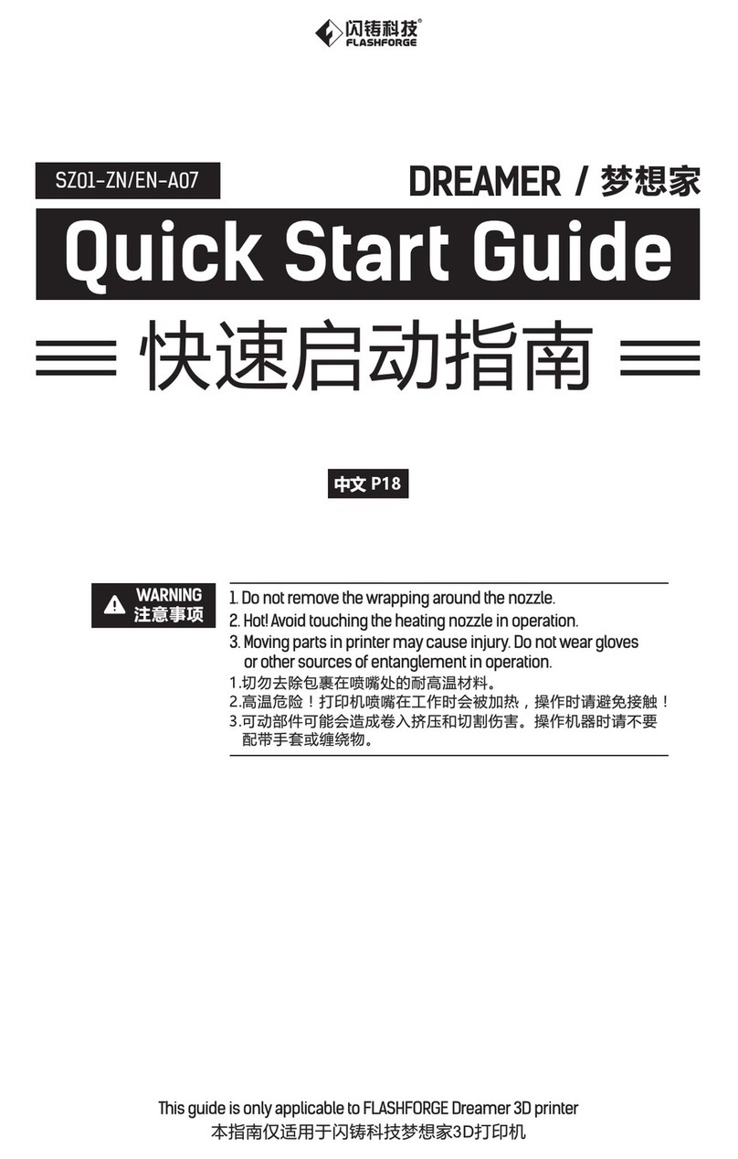 Flashforge DREAMER User manual
