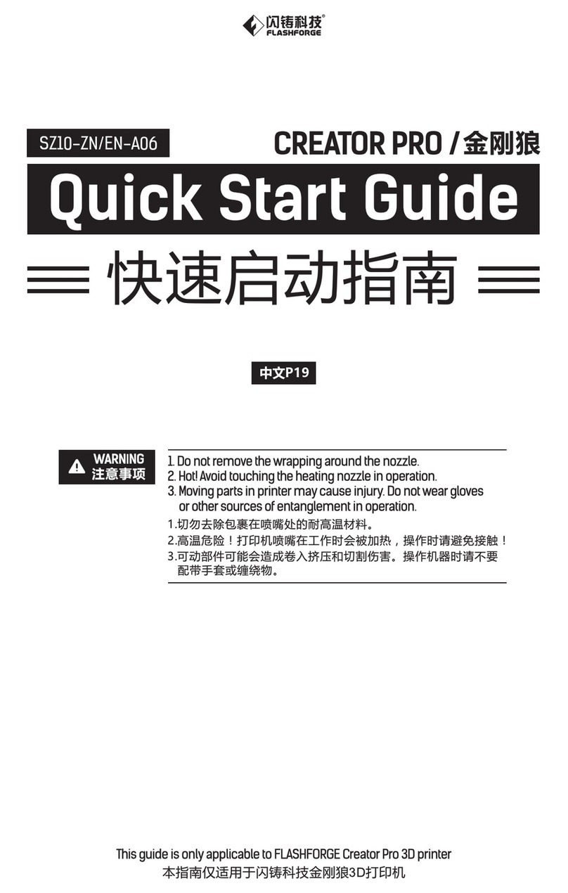 Flashforge Creator Pro User manual