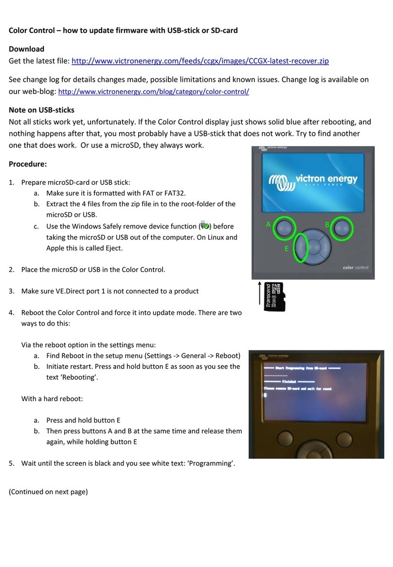 Victron energy Color Control HOW TO UPDATE FIRMWARE Victron energy Color Control HOW TO UPDATE FIRMWARE