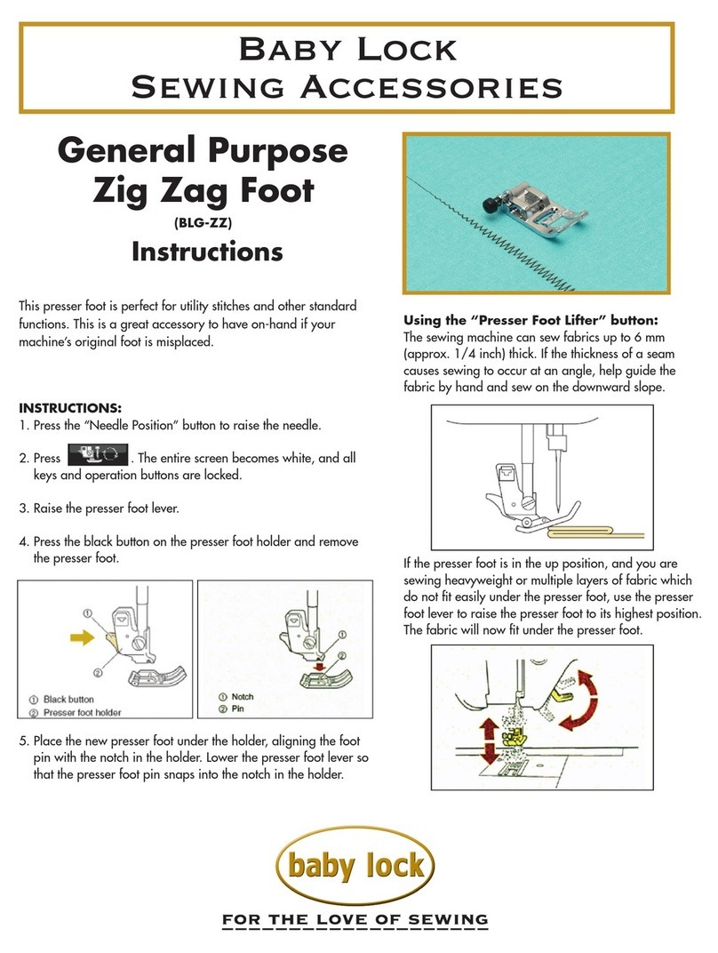 Baby Lock General Purpose Zig Zag Foot instructions