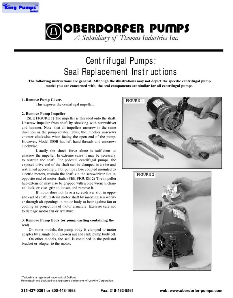 Thomas Industries Oberdorfer 800B Replacement instructions