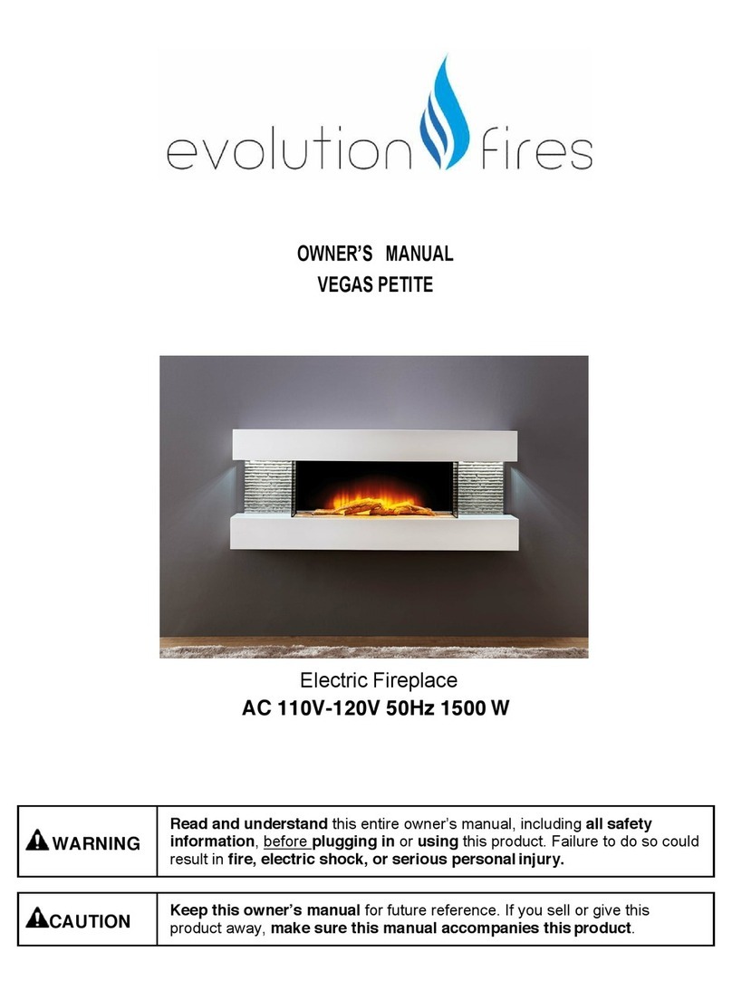 evolution fires VEGAS PETITE owner's manual evolution fires VEGAS PETITE owner's manual