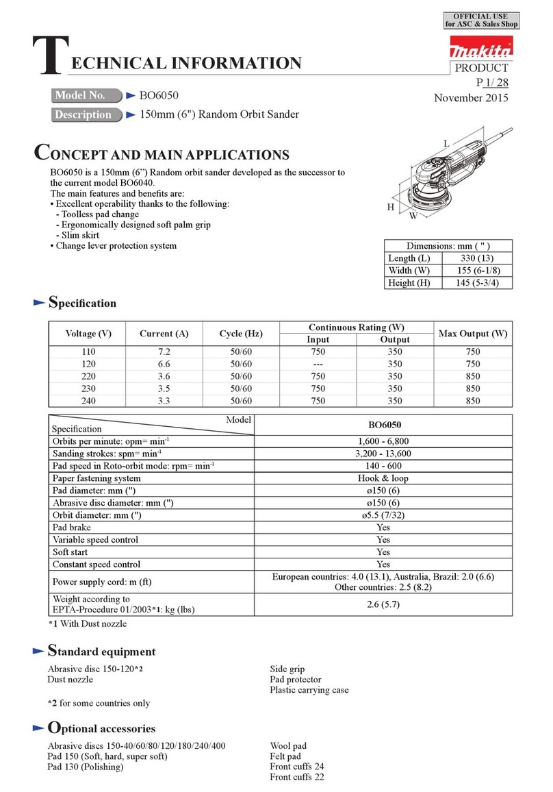 Makita BO6050 Manual
