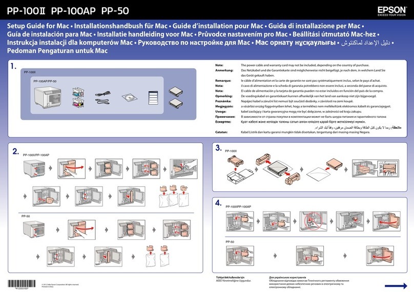 Epson PP-100II Setup guide