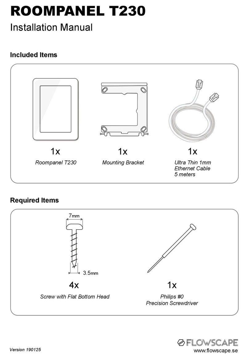 FLOWSCAPE ROOMPANEL T230 installation manual