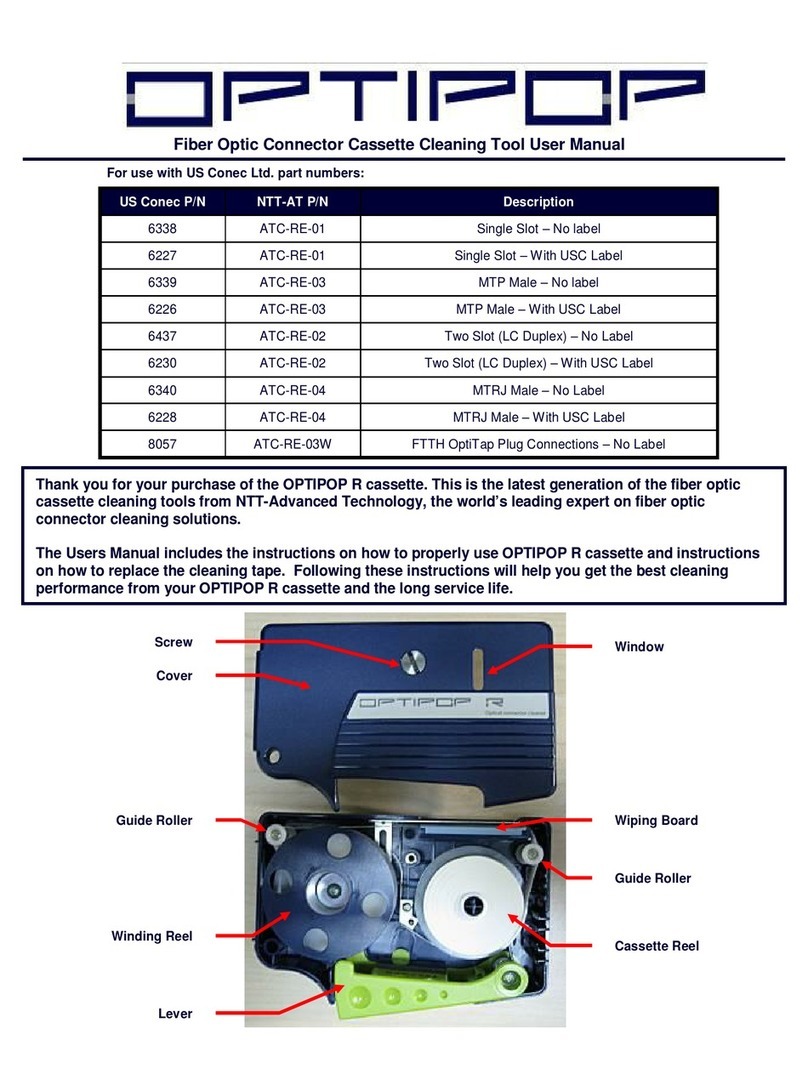 US Conec OPTIPOP R 6338 User manual