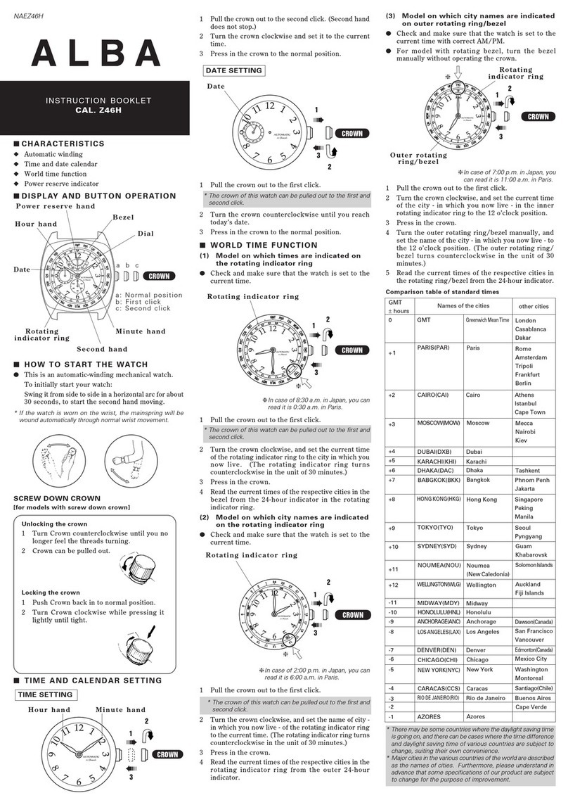 Alba Z46H Instruction booklet