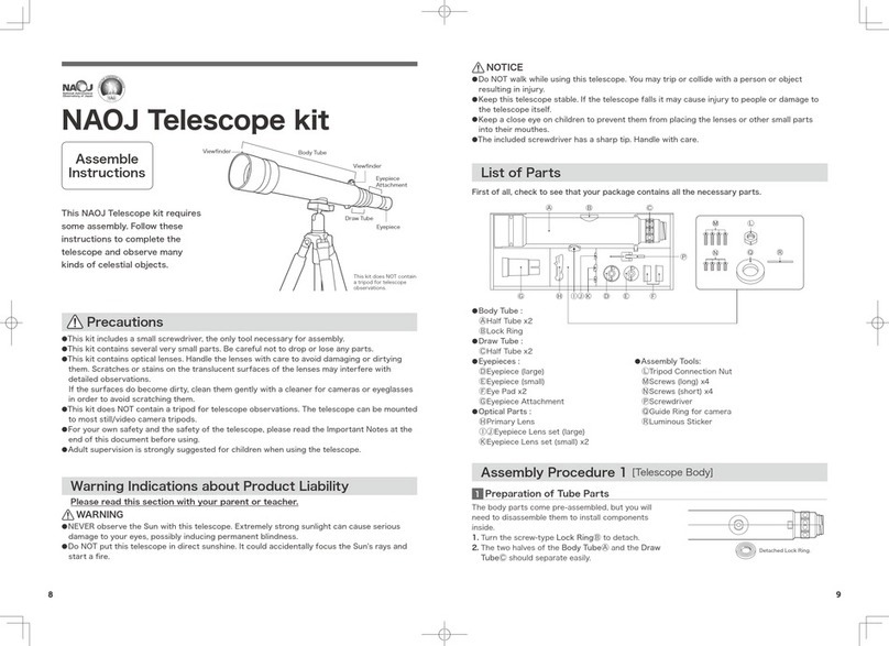 NAOJ Telescope kit Assemble instructions NAOJ Telescope kit Assemble instructions