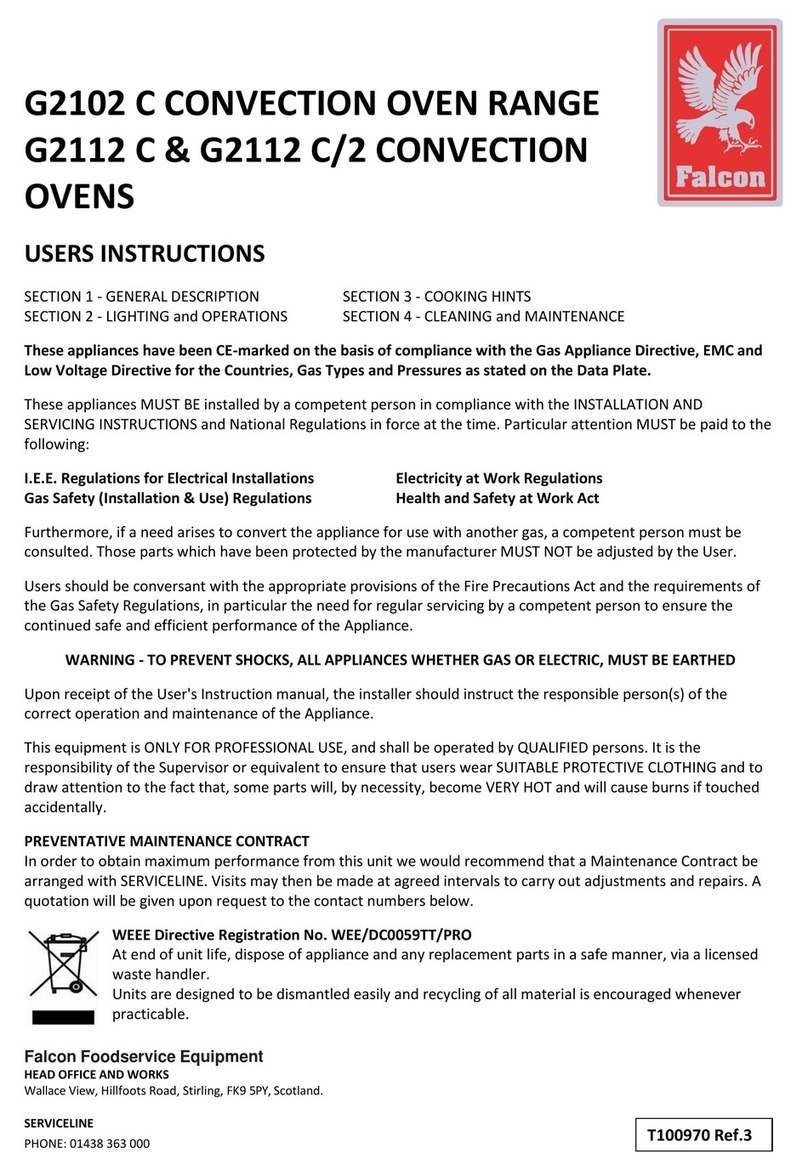 Falcon G2102 C User instructions