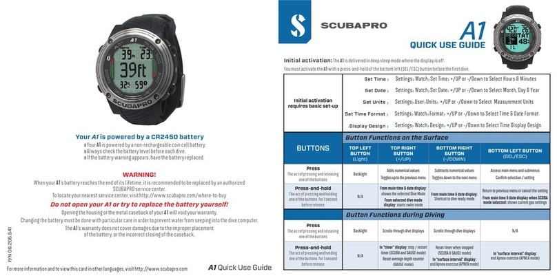 Uwatec Aladin A1 Operating manual