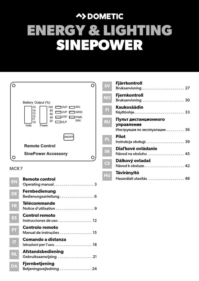 Dometic MCR7 User manual