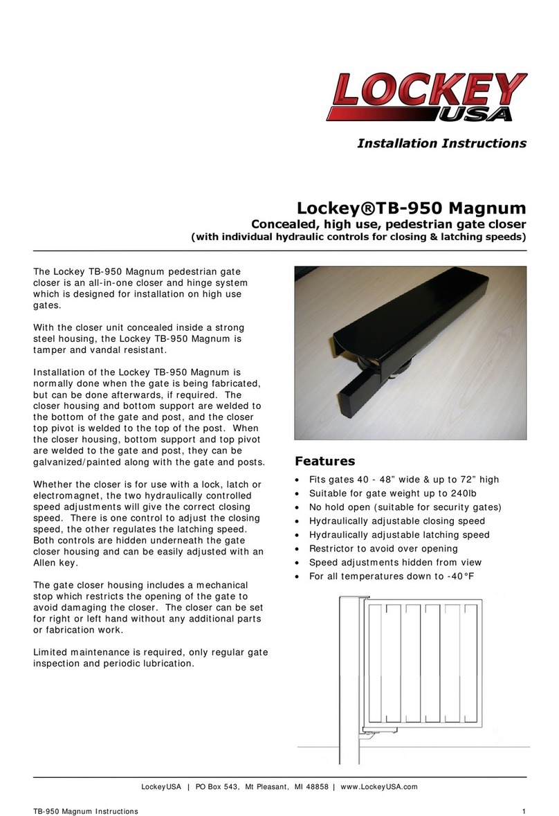 LOCKEY USA TB-950 Magnum installation instructions
