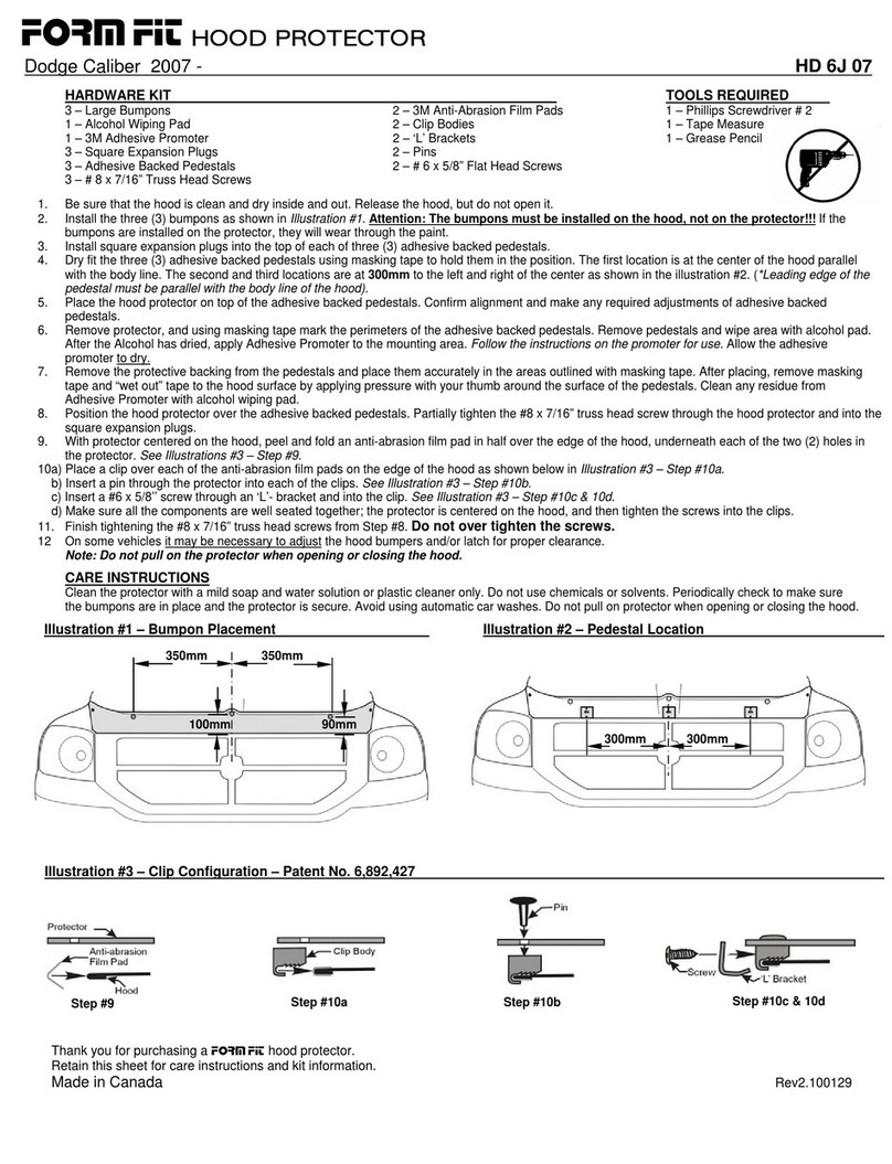 FormFit HD 6J 07 manual