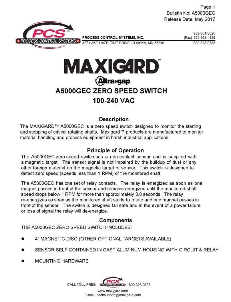 PCS MAXIGARD Altra-gap A5000GEC manual