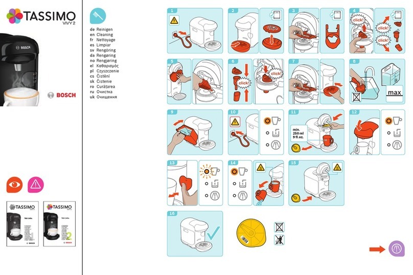 Bosch Tassimo Vivy 2 quick start guide