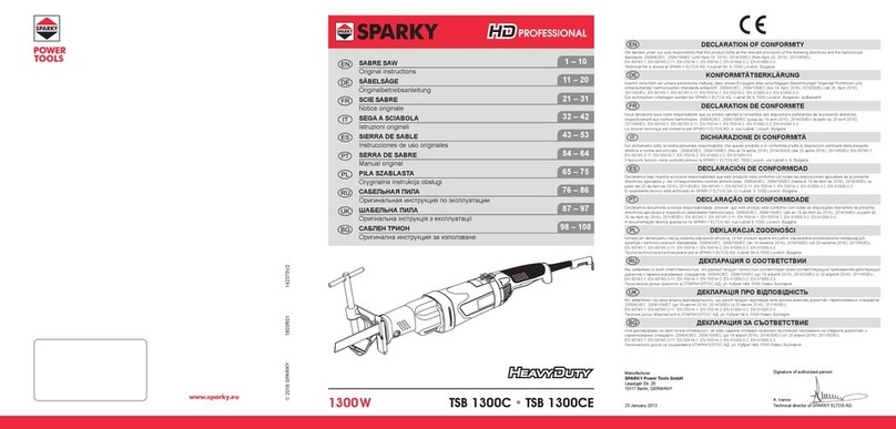 Sparky Group HD PROFESSIONAL TSB 1300C Original instructions