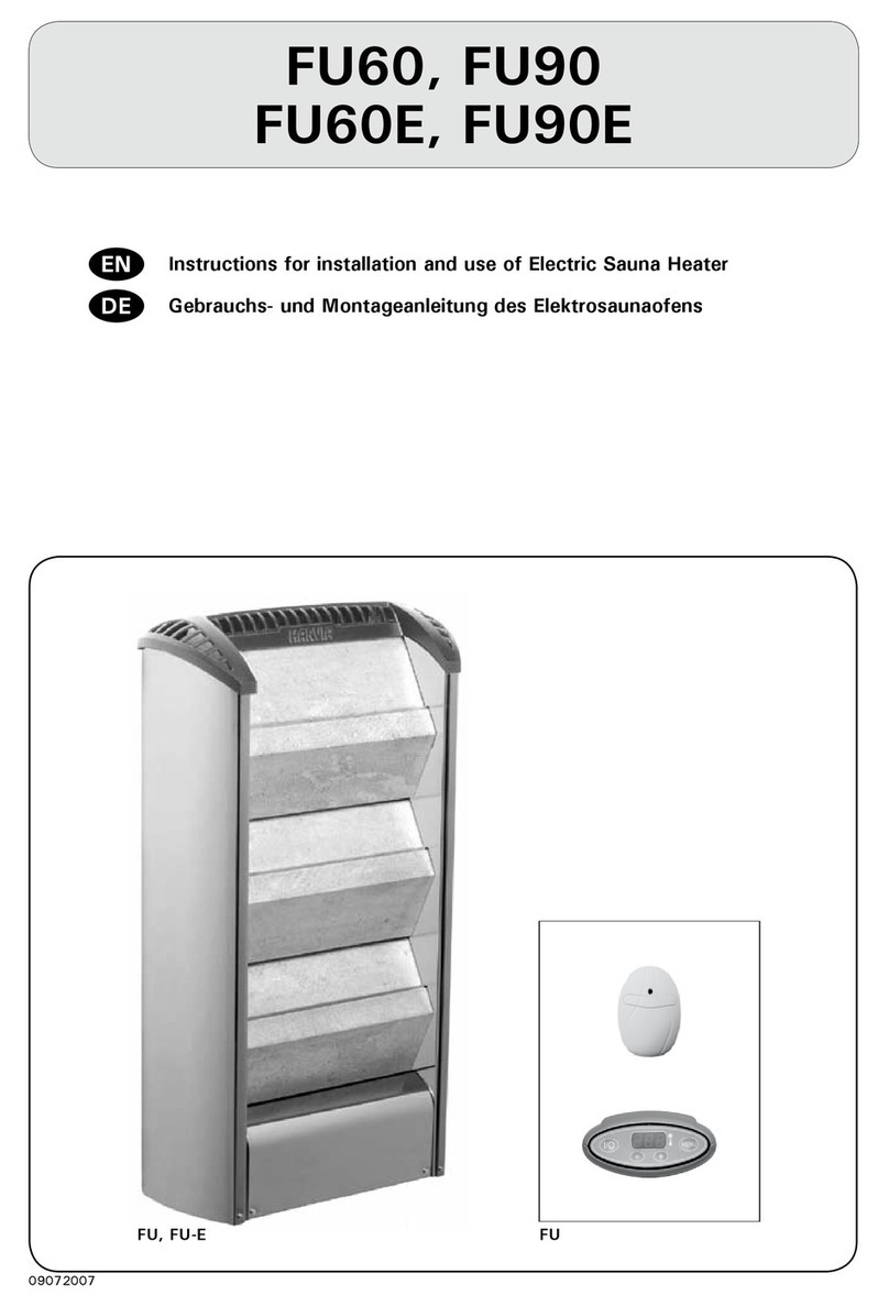 Harvia FU60 Instructions for installation and use