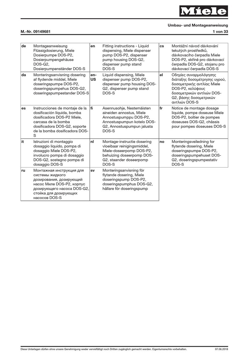 Miele DOS-P2 Fitting instructions