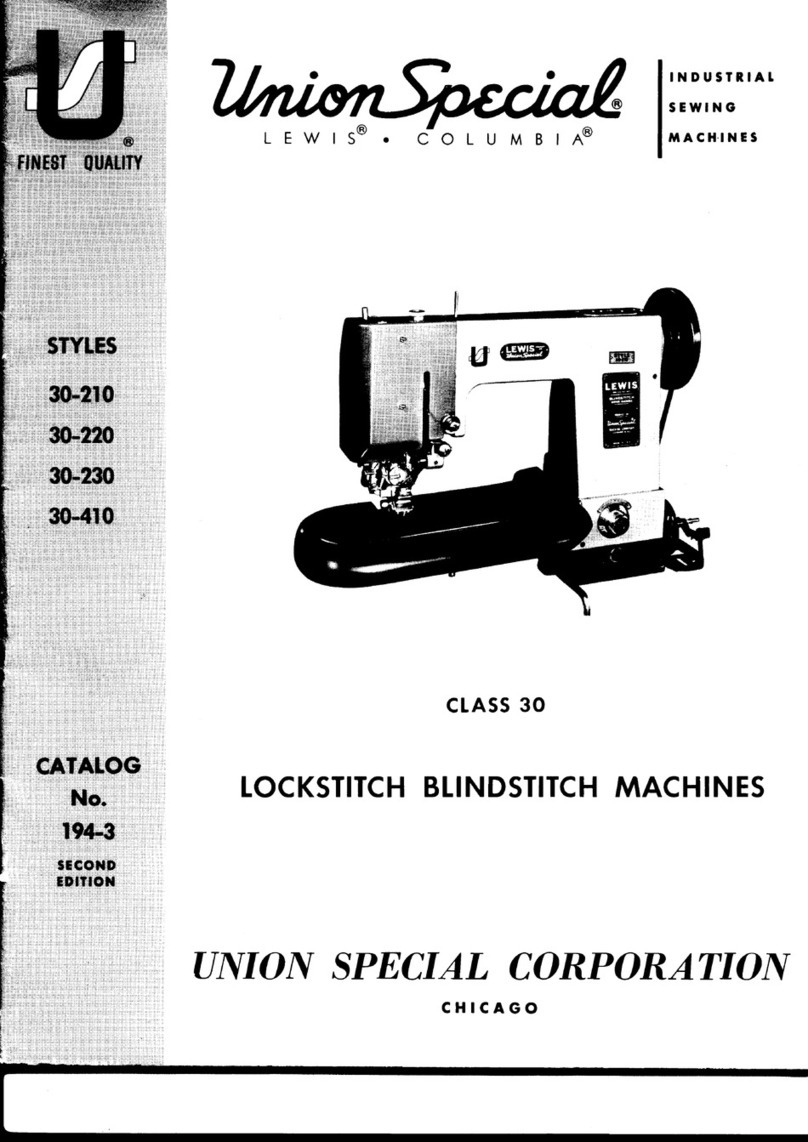 UnionSpecial Lewis Columbia 30-210 Instruction sheet