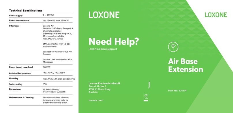 LOXONE Air Base Extension quick start guide