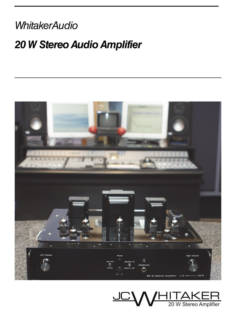 WhitakerAudio J C Whitaker 20 W Stereo Audio Amplifier manual