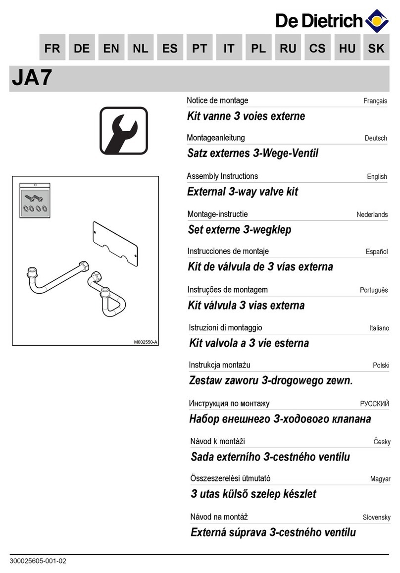DeDietrich JA7 Assembly instructions DeDietrich JA7 Assembly instructions
