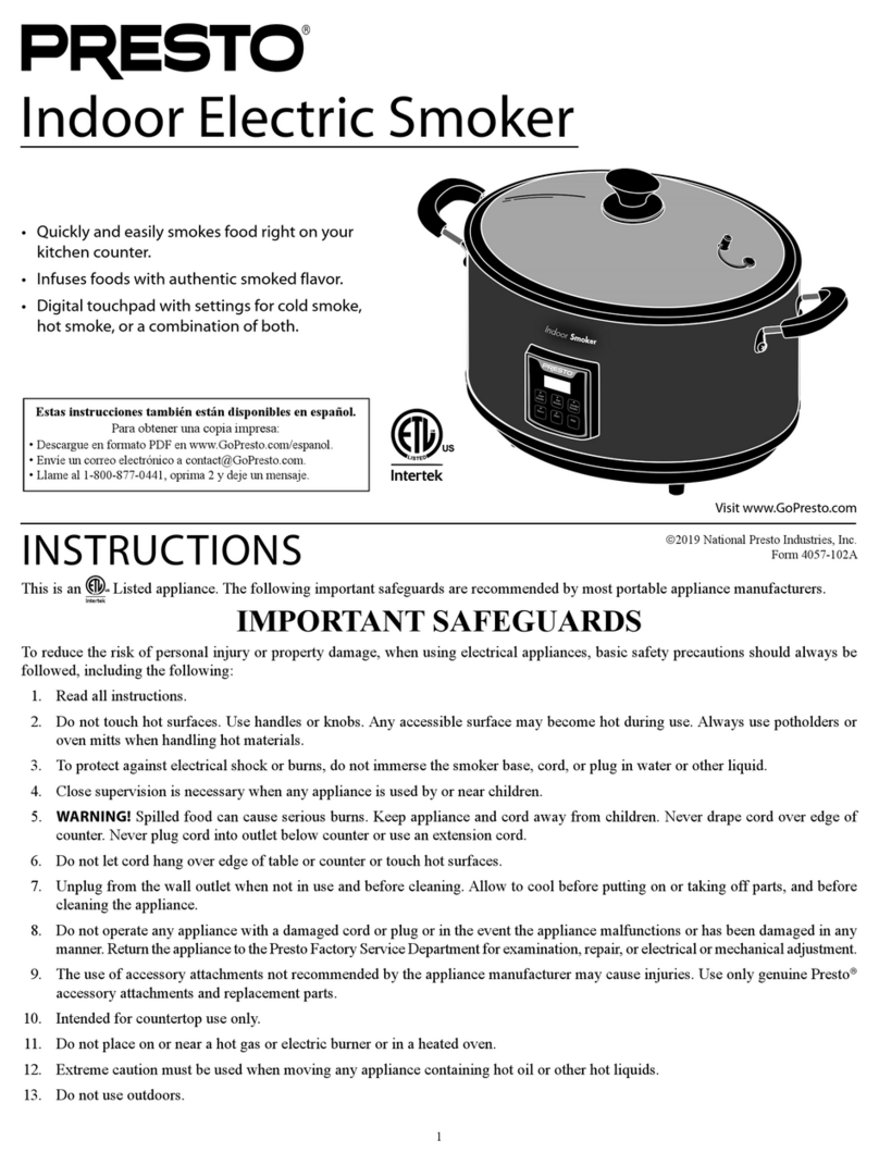 Presto 06013 instructions
