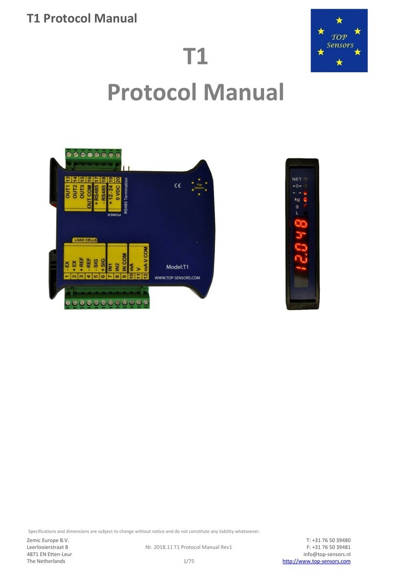 Top Sensors T1 Protocol manual