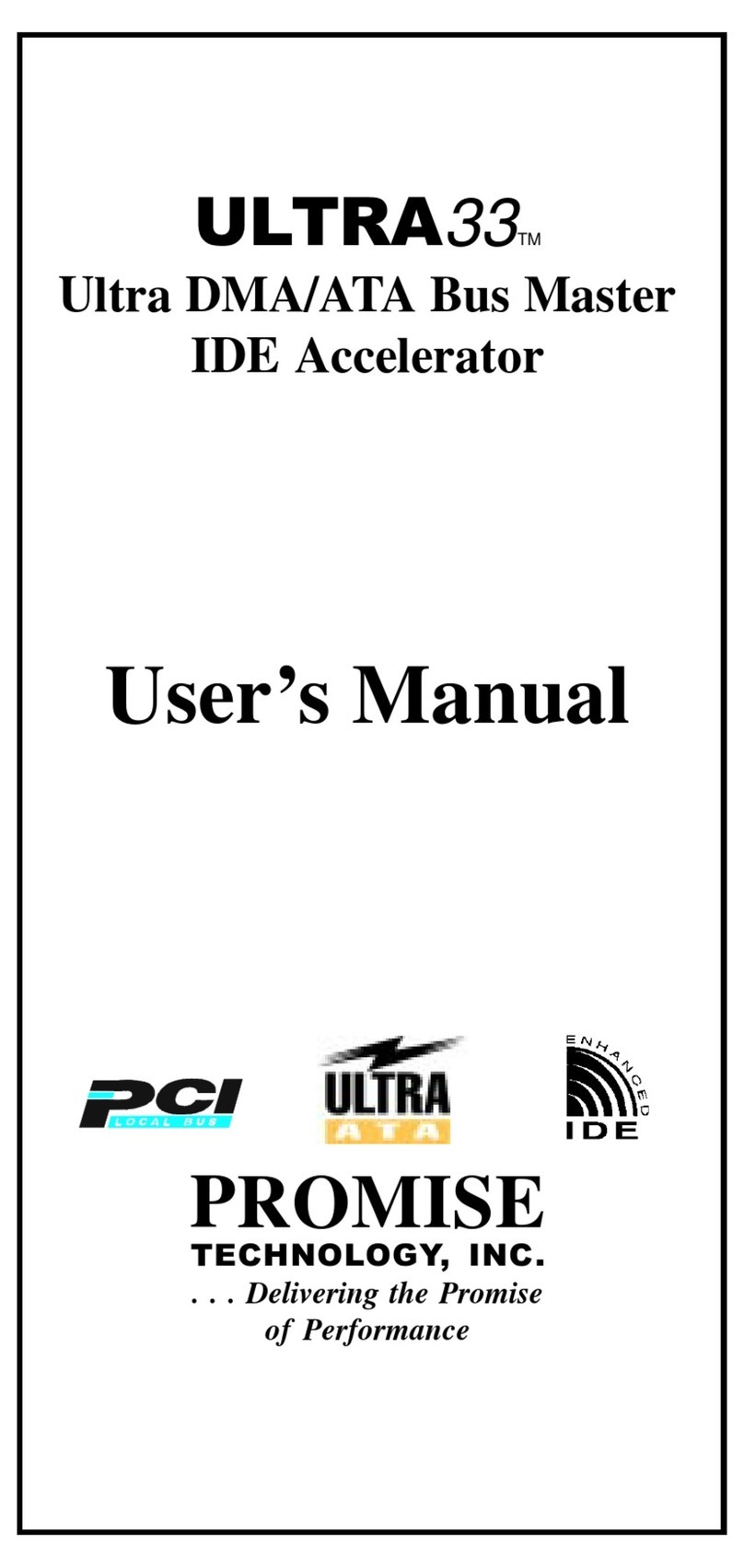Promise ULTRA33 User manual