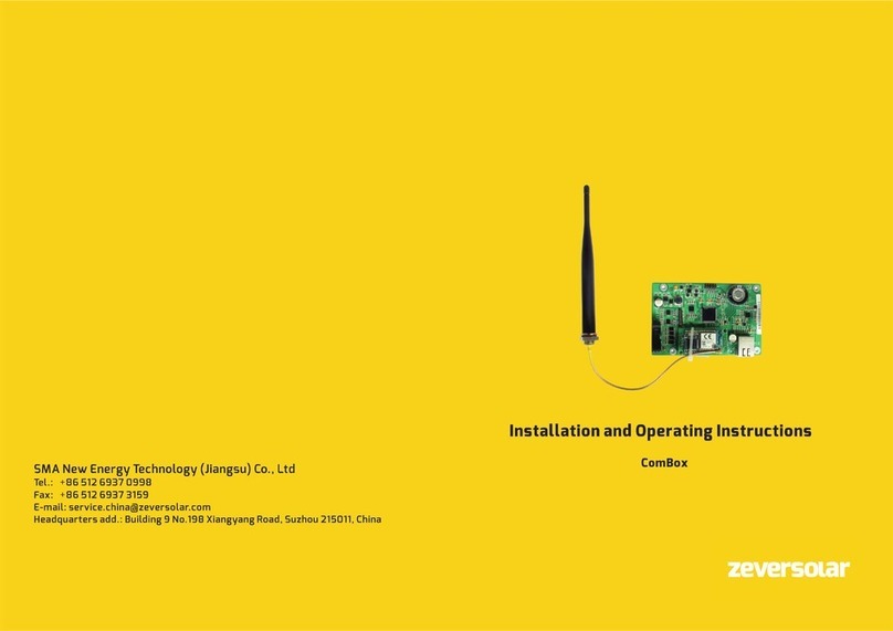 Zeversolar ComBox Installation and operation instructions