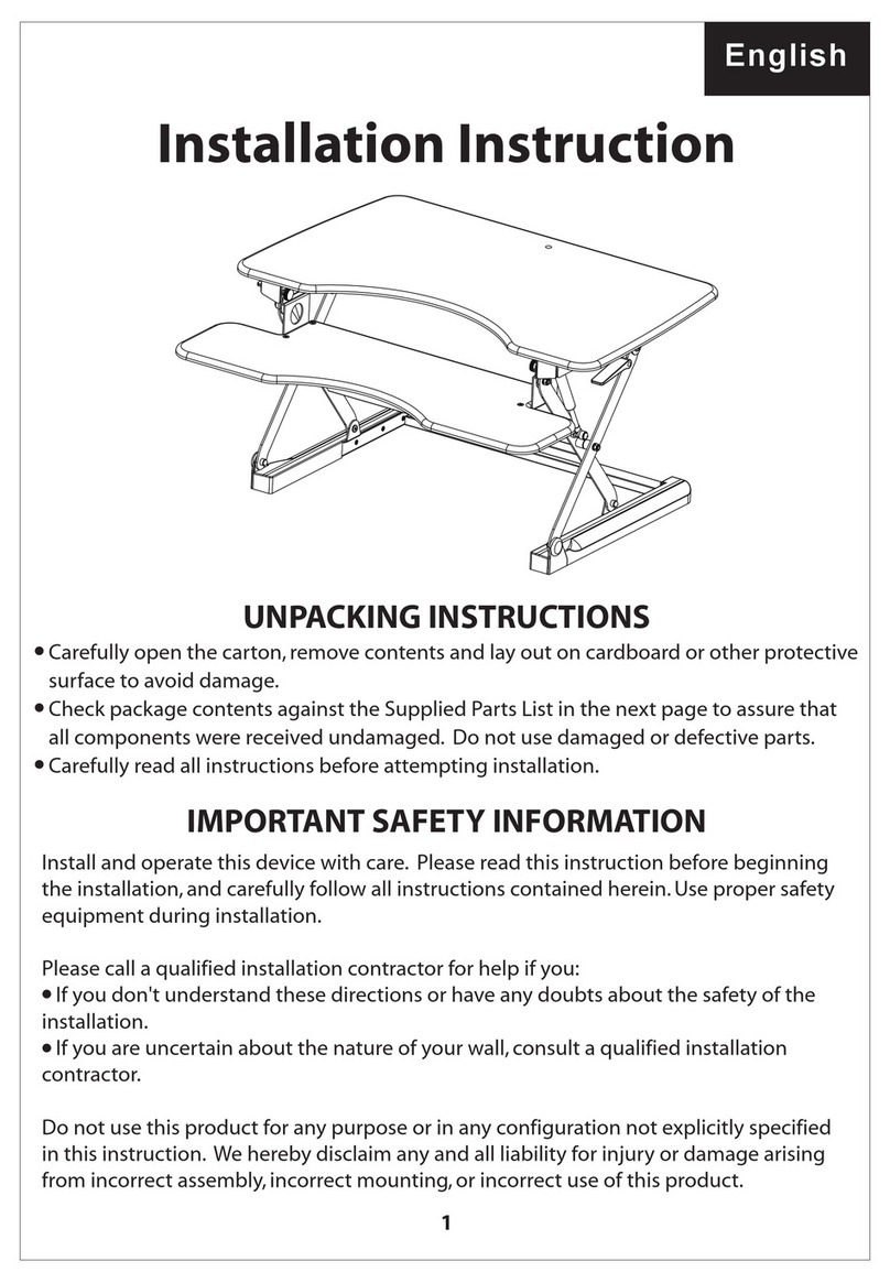 MonMount SSW100D Installation instruction