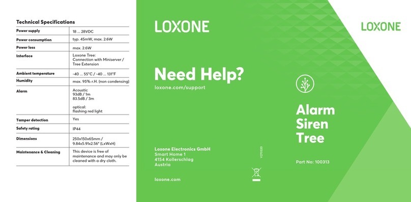 LOXONE Alarm Siren Tree User manual