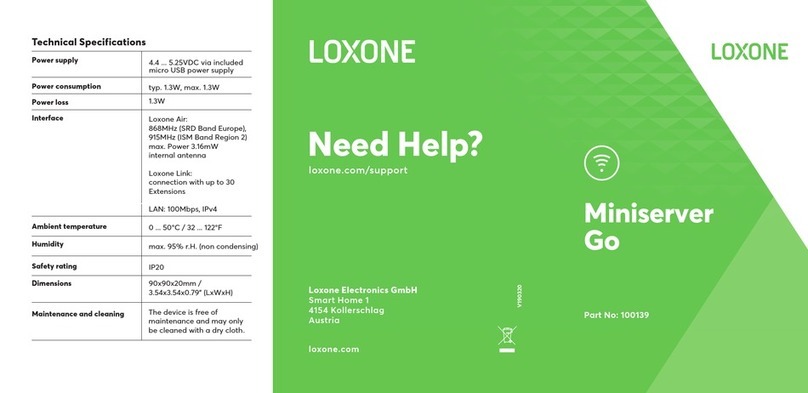 LOXONE Miniserver Go User manual